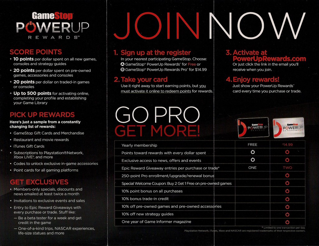 GameStop Power Up Rewards 2010